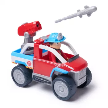 Hračkárske vozidlo Spin Master Paw Patrol hasičské auto Ryders záchranárske vozidlo s odpaľovačom dronov a figúrkou Ryder