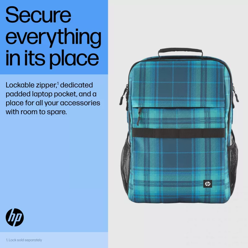 HP Campus XL Tartan Plaid batoh, ruksak, 620 g