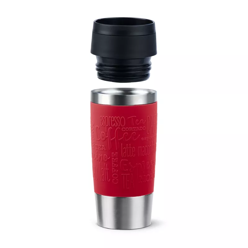 Cestovný hrnček EMSA Travel Mug Classic N2020400 360 ml čierny, červený, nerez