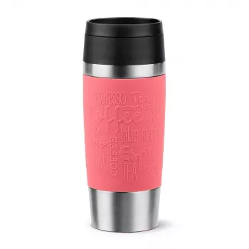 Cestovný hrnček EMSA Travel Mug Classic 360 ml korálový nerezový