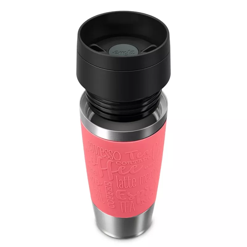 Cestovný hrnček EMSA Travel Mug Classic 360 ml korálový nerezový
