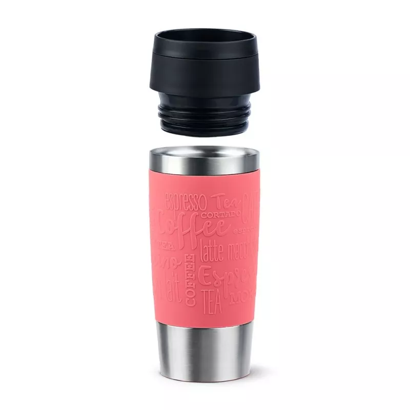 Cestovný hrnček EMSA Travel Mug Classic 360 ml korálový nerezový
