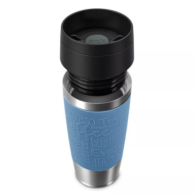 Cestovný hrnček EMSA Travel Mug Classic 360 ml modrý nerez