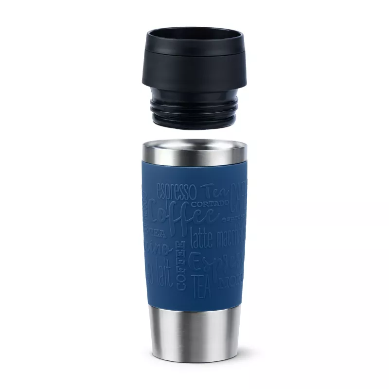 Cestovný hrnček EMSA Travel Mug Classic N2020300 360 ml čierny, modrý, nerez