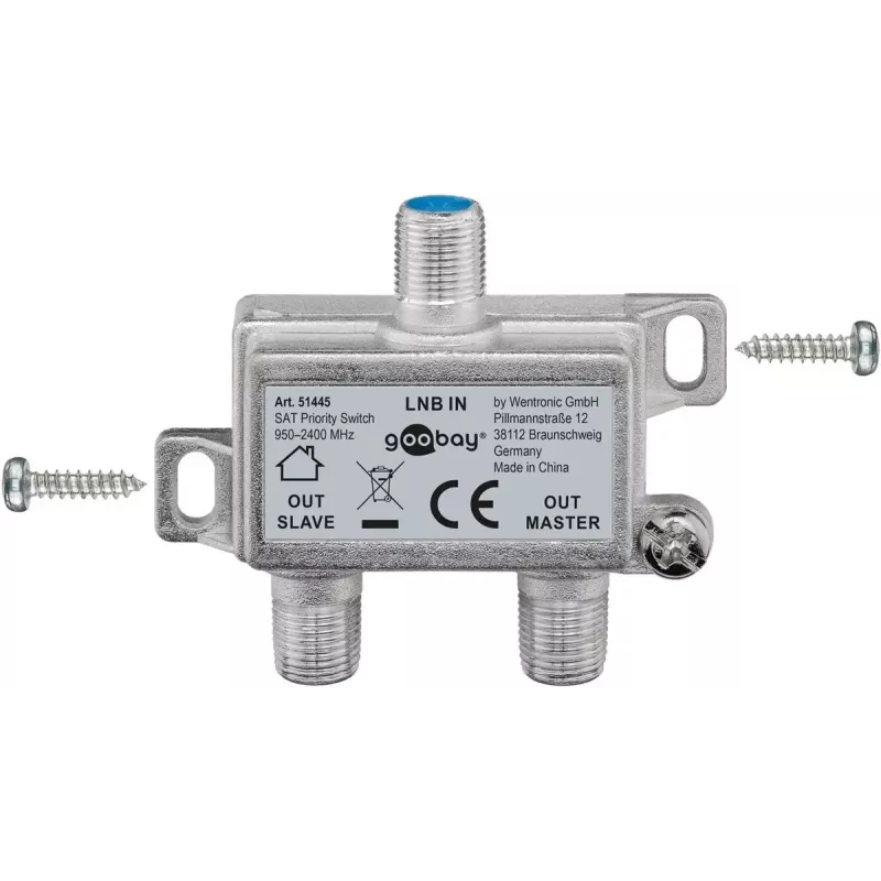 Rozbočovač káblov Goobay SAT Priority Splitter