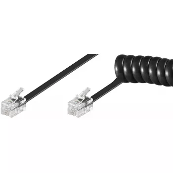 Špirálový kábel Goobay telefónny slúchadlo 4 m RJ-10 RJ-10