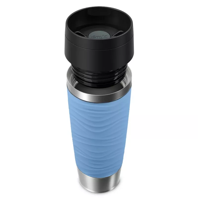 EMSA Travel Mug Waves Grande 500 ml modrá, nehrdzavejúca oceľ