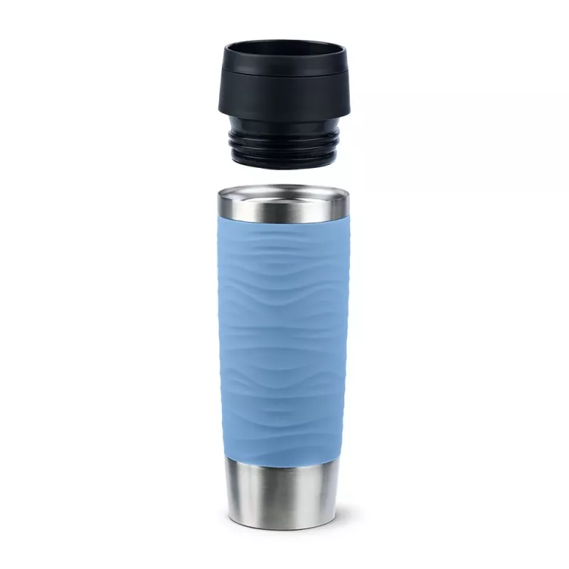 EMSA Travel Mug Waves Grande 500 ml modrá, nehrdzavejúca oceľ