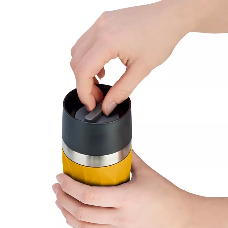 EMSA Travel Mug Compact 300 ml nehrdzavejúca oceľ, žltá