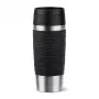 EMSA Travel Mug Waves 360 ml čierna nehrdzavejúca oceľ cestovný hrnček