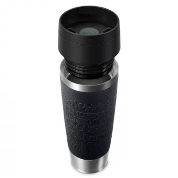 EMSA Travel Mug Classic N2022000 cestovný hrnček 500 ml čierna, nehrdzavejúca oceľ nehrdzavejúca oceľ