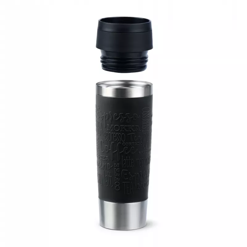 EMSA Travel Mug Classic N2022000 cestovný hrnček 500 ml čierna, nehrdzavejúca oceľ nehrdzavejúca oceľ