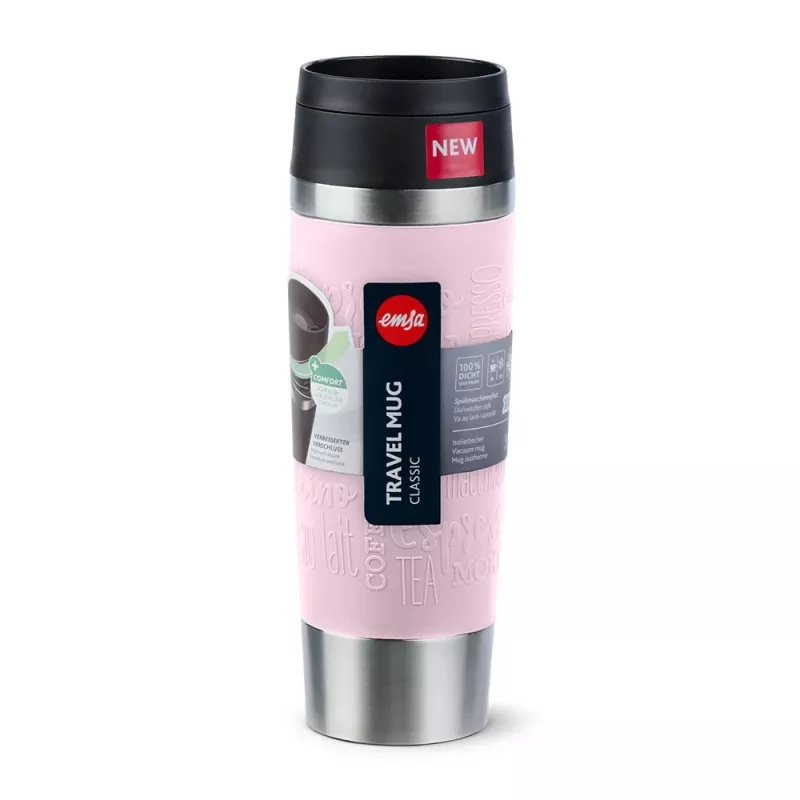 EMSA Travel Mug Classic Grande 500 ml ružová, nehrdzavejúca oceľ
