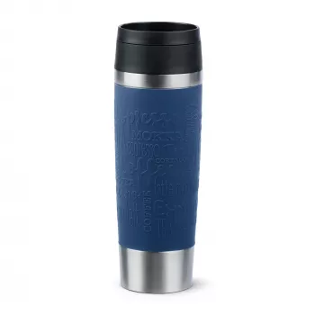EMSA Travel Mug Classic N2022100 cestovný hrnček 500 ml čierna, modrá, nehrdzavejúca oceľ nehrdzavejúca oceľ