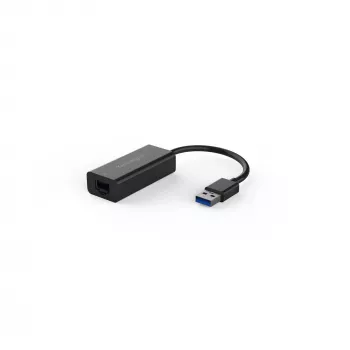 Kensington UA0000E USB-A Ethernet adaptér – čierna, káblový, USB, Ethernet, 5000 Mbit/s, čierna