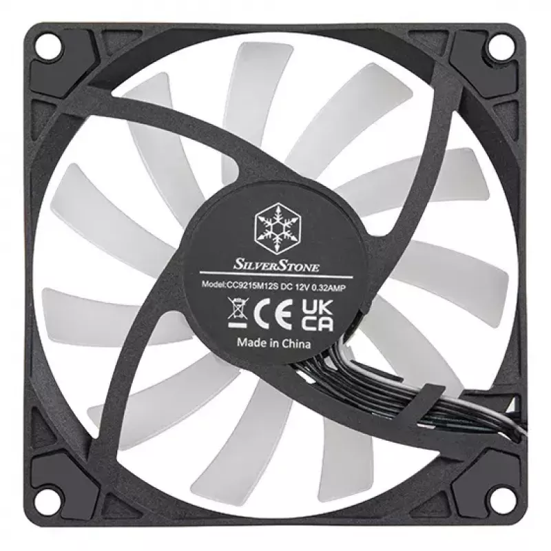SilverStone Air Slimmer 90 ARGB SST-AS90B-ARGB ventilátor do skrinky, 92 mm, 500–2500 ot./min, čierna