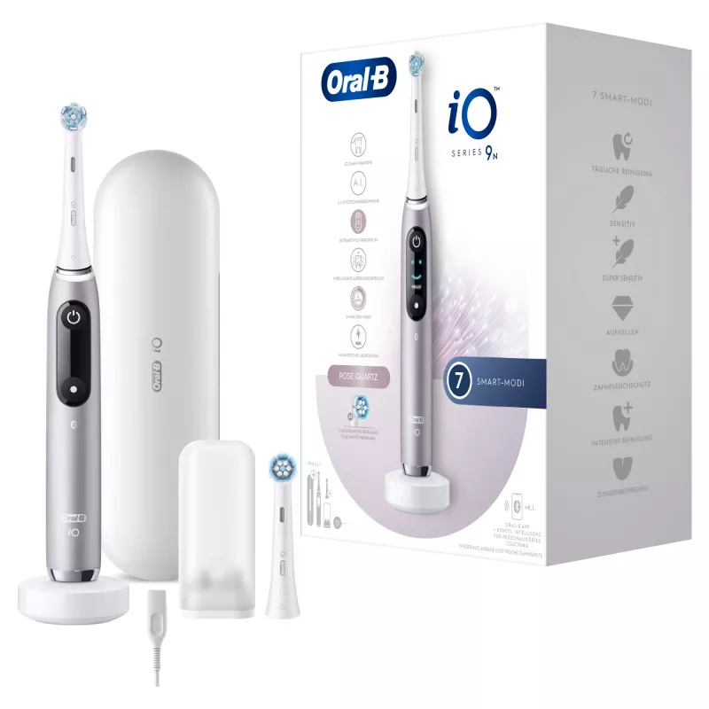 Oral-B iO Series 9n rotačno-oscilačná zubná kefka pre dospelých ružová