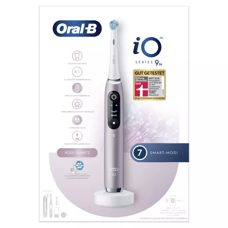 Oral-B iO Series 9n rotačno-oscilačná zubná kefka pre dospelých ružová
