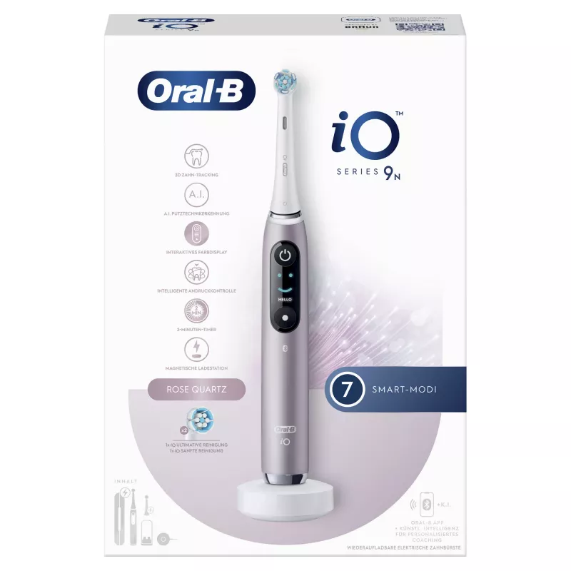 Oral-B iO Series 9n rotačno-oscilačná zubná kefka pre dospelých ružová