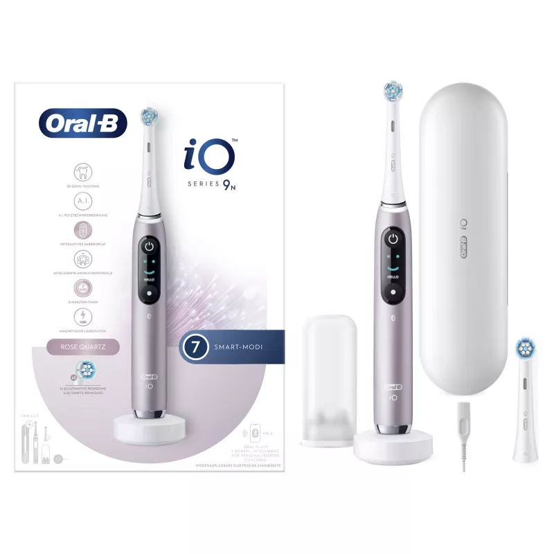 Oral-B iO Series 9n rotačno-oscilačná zubná kefka pre dospelých ružová