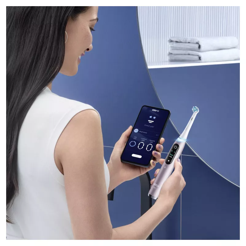 Oral-B iO Series 9n rotačno-oscilačná zubná kefka pre dospelých ružová