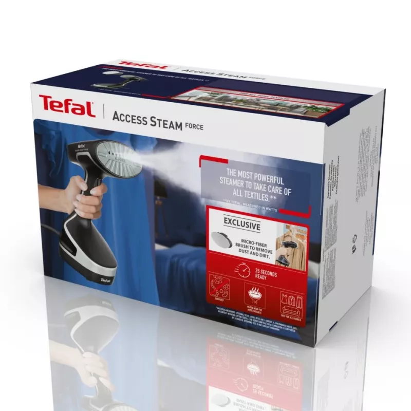 Tefal Acces Steam Force DT8250 ručný parný čistič 0,2 l 2000 W čierny
