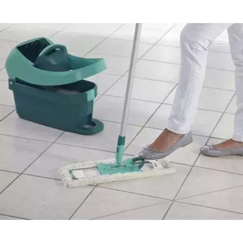 Vedro s mopovacím systémom Leifheit 55076 — ergonomický lis, veľký objem, zelená