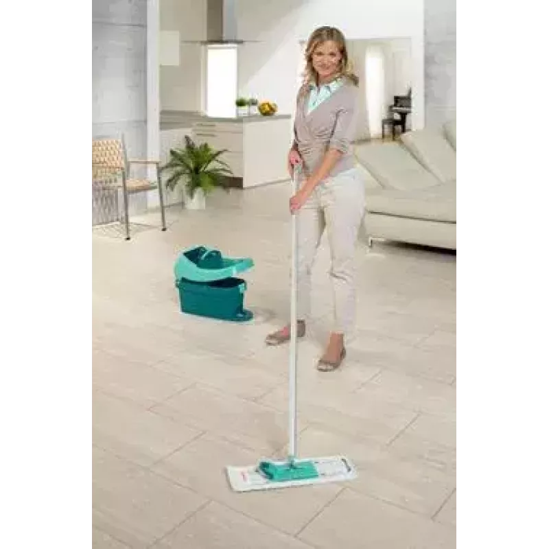 Vedro s mopovacím systémom Leifheit 55076 — ergonomický lis, veľký objem, zelená