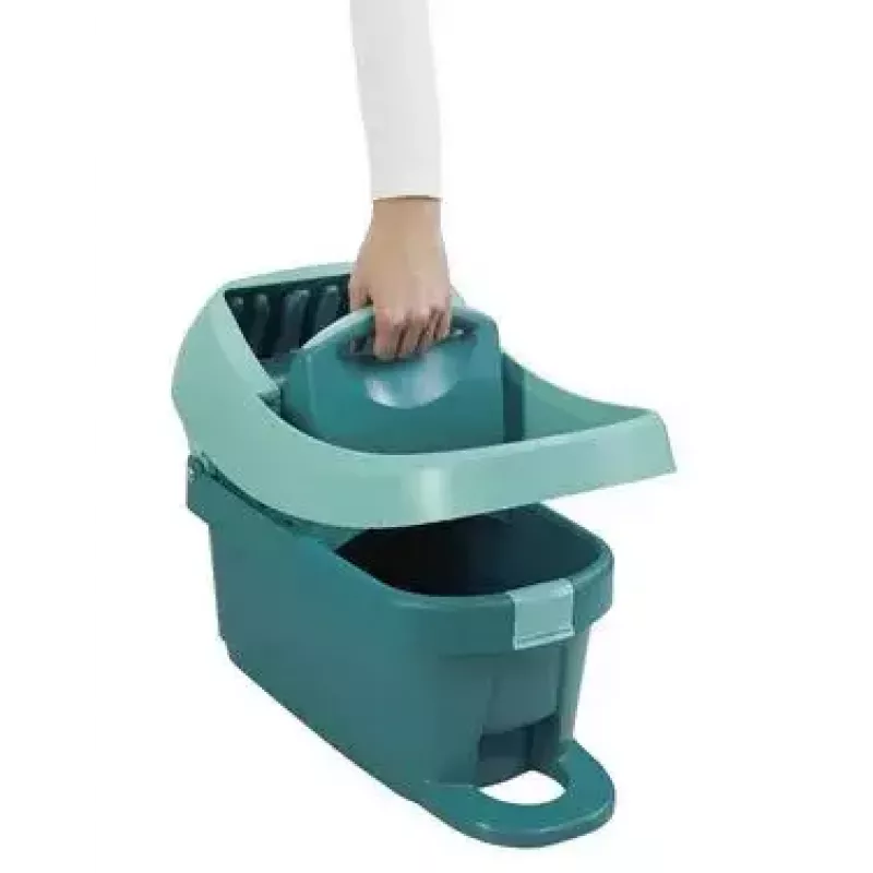 Vedro s mopovacím systémom Leifheit 55076 — ergonomický lis, veľký objem, zelená