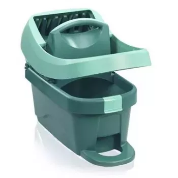 Vedro s mopovacím systémom Leifheit 55076 — ergonomický lis, veľký objem, zelená