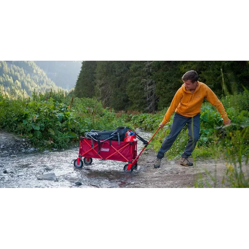 Campingový transportný vozík Coleman 2000035214 červený