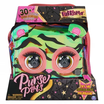Purse Pets, Purrisma interaktívna tiger hračka a kabelka, viac ako 30 zvukov a reakcií, hračka pre dievčatá a tweens