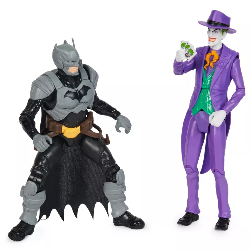 DC Comics, Batman Adventures, Batman vs The Joker sada akčných figúrok, 2 figúrky, 12 dielov výzbroje, 30,5-cm superhrdinská hračka pre chlapcov a dievčatá
