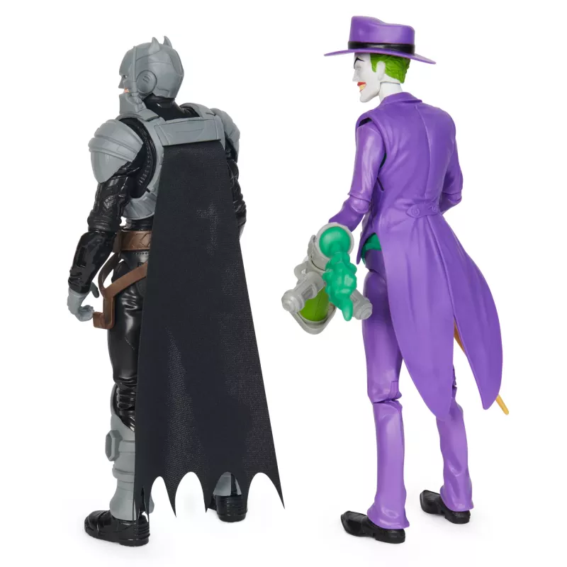 DC Comics, Batman Adventures, Batman vs The Joker sada akčných figúrok, 2 figúrky, 12 dielov výzbroje, 30,5-cm superhrdinská hračka pre chlapcov a dievčatá