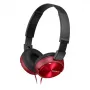 Sony MDR-ZX310, káblové, 10 - 24000 Hz, hudba, 125 g, slúchadlá, červené
