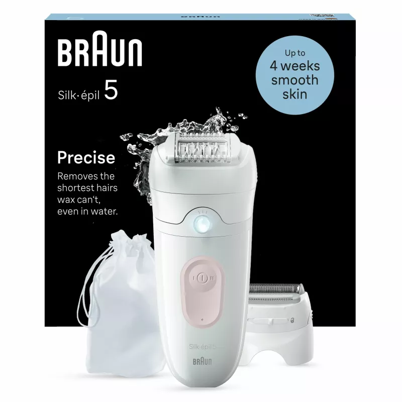 Epilátor Braun Silk-épil 5 5-030 28 pinzet ružová biela