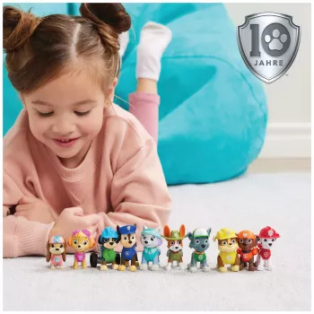 PAW Patrol, 10. výročie, All Paws On Deck sada figúrok s 10 zberateľskými akčnými figúrkami, hračka pre deti od 3 rokov