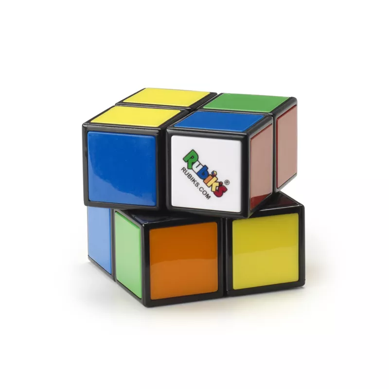 Rubik’s Mini 2x2, 2x2 klasická skladačka na zladenie farieb, vreckový formát, náročná hračka, balenie sa môže líšiť
