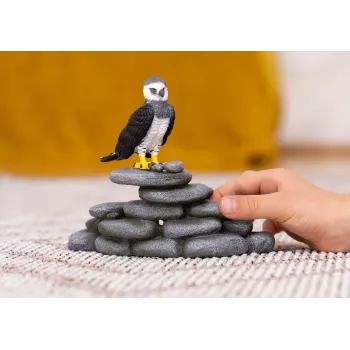 schleich WILD LIFE harpya, 3 roky, les, divé zvieratá / dobrodružná hračka, čierna, biela, žltá, plast