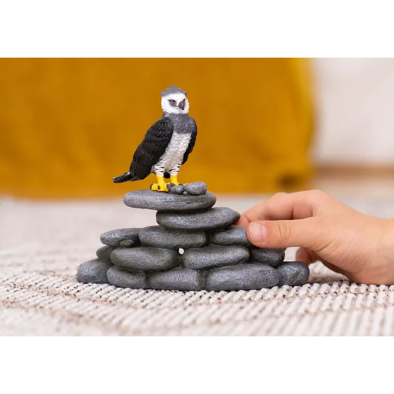 schleich WILD LIFE harpya, 3 roky, les, divé zvieratá / dobrodružná hračka, čierna, biela, žltá, plast