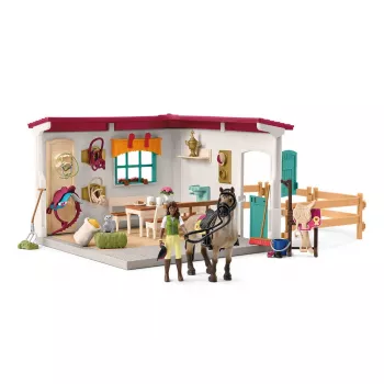 schleich HORSE CLUB rozšírenie sedlárskej komory, konská stajňa, kone, 5 rokov, viacfarebná, plast