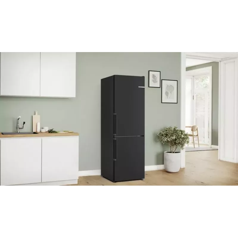 Bosch Serie 4 KGN36VXCT chladnička s mrazničkou, 321 l (218 l + 103 l), energetická trieda C, tmavá nerezová oceľ