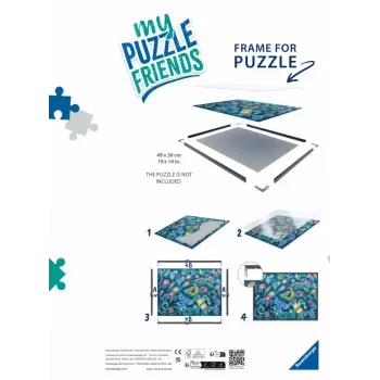 Rám na puzzle Ravensburger 17901 – čierny, pre puzzle, odporúčaný vek 12+