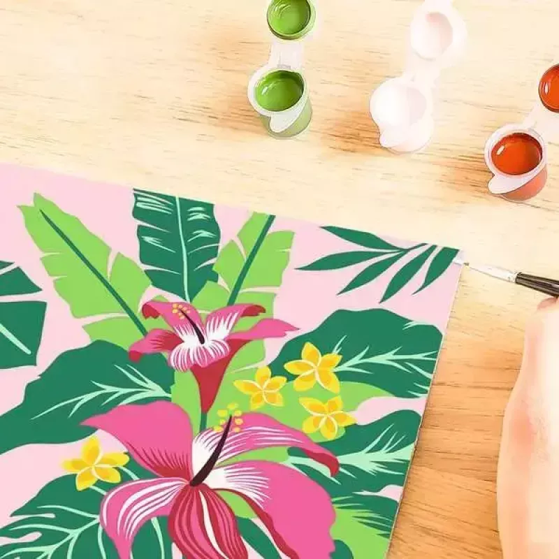 Ravensburger CreArt Tropical Plants malset, model 23728 — maľovanie podľa čísel