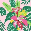 Ravensburger CreArt Tropical Plants malset, model 23728 — maľovanie podľa čísel