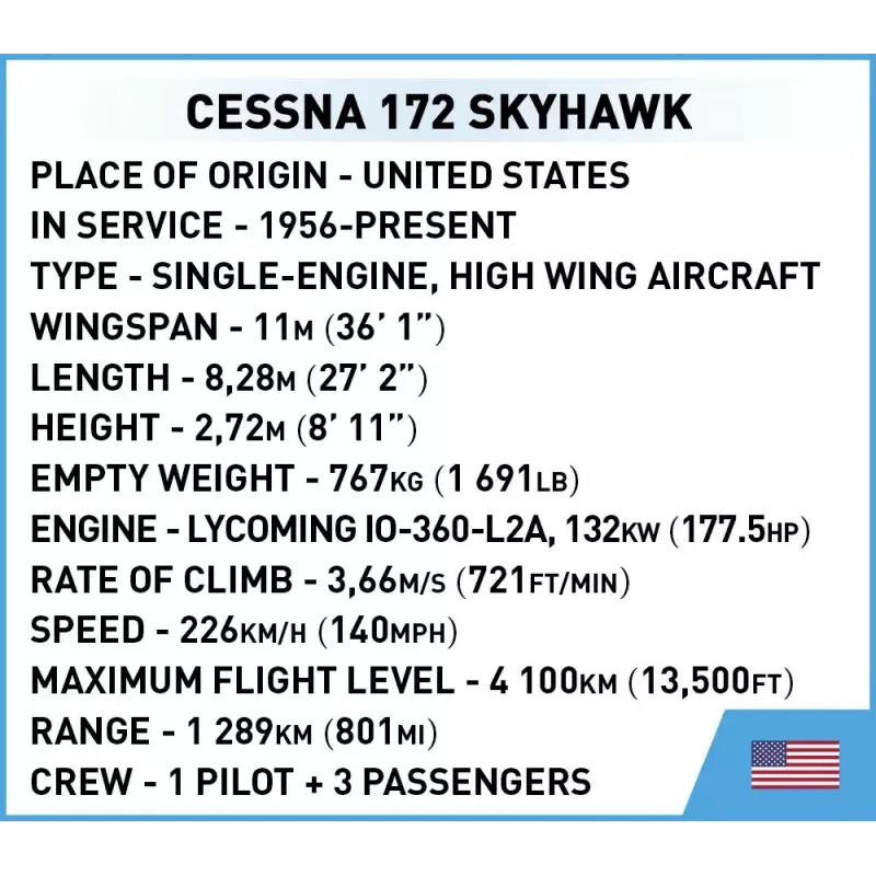 Stavebnica Cobi Cessna 172 Skyhawk žltá model 26621 – stavebnica v mierke