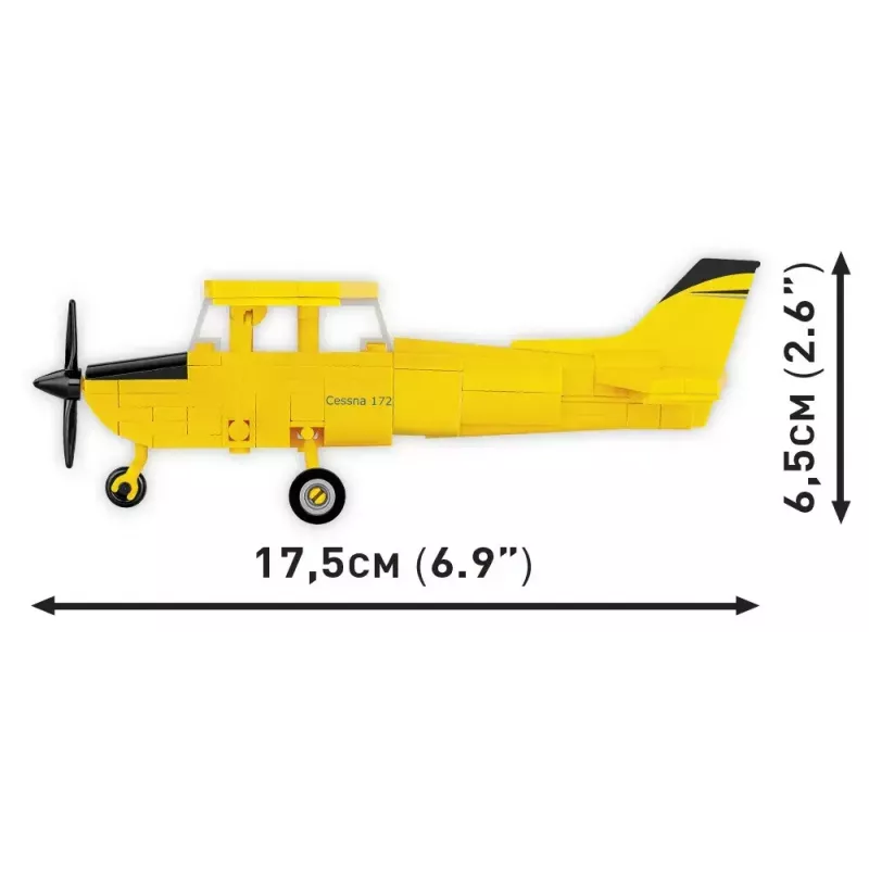 Stavebnica Cobi Cessna 172 Skyhawk žltá model 26621 – stavebnica v mierke