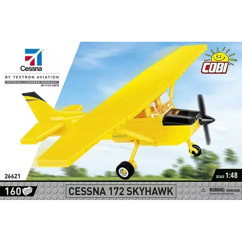 Stavebnica Cobi Cessna 172 Skyhawk žltá model 26621 – stavebnica v mierke