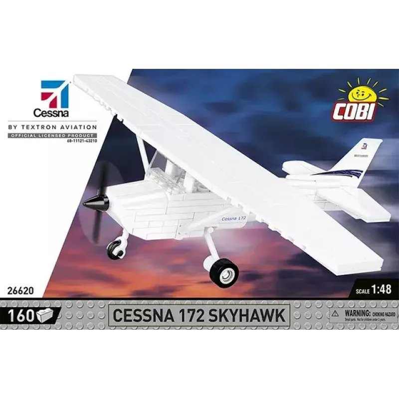 Stavebnica Cobi Cessna 172 Skyhawk biela stavebnica