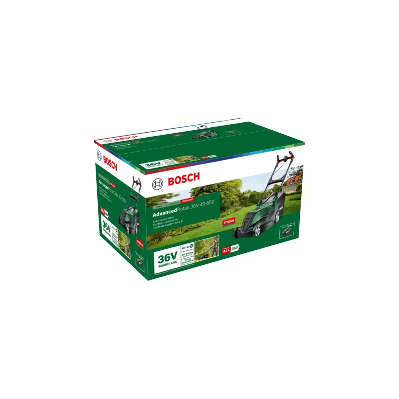 Akumulátorová kosačka Bosch ADVANCEDROTAK 36V-40-650 650W, na batérie, model 06008B9F00